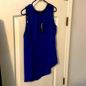 Perfect Little Blue Blouse- 100% polyester BRAND NEW!